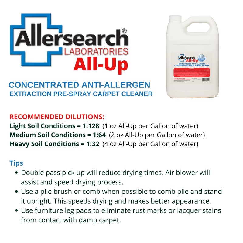 Allersearch All-Up Concentrated Anti-Allergen Carpet Spot Spray 1 Gallon (128