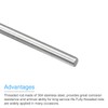 sourcing map Fully Threaded Rod M8 x 300mm 1.25mm Thread
