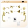 Leydebong Double Door Handle Set with Lock, Heavy Duty Lever
