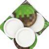 Pixel Birthday Decoration Party Supplies, 16 Set of Cups,Plates, Napkins,