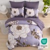 Luxudecor Floral Queen Comforter Set 7 Pieces Bed in a