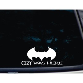 Ozzy was Here - 8 1/2" x 3 5/8" die Cut Vinyl Decal for Windows, Cars, Trucks, Tool Boxes, laptops, MacBook - virtually Any Hard, Smooth Surface