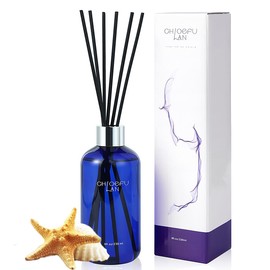 Chloefu Lan Sea Breeze Reéd Diffuser Set, 8 oz Natural Essential Scented Oil with Diffuser Sticks, Reéd Diffusers for Home, Beach Bathroom Decor, Coastal Room Decor, Non-Toxic Oil Reéd Diffuser