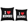 My Heart I Love Kombu Throw Pillow, 16x16, Multicolor