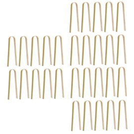 Garneck 3sets Natural Bamboo Bread Tong Clip Kitchen Toast Tongs Comfortable to Hold Multi-Purpose 20pcs*3