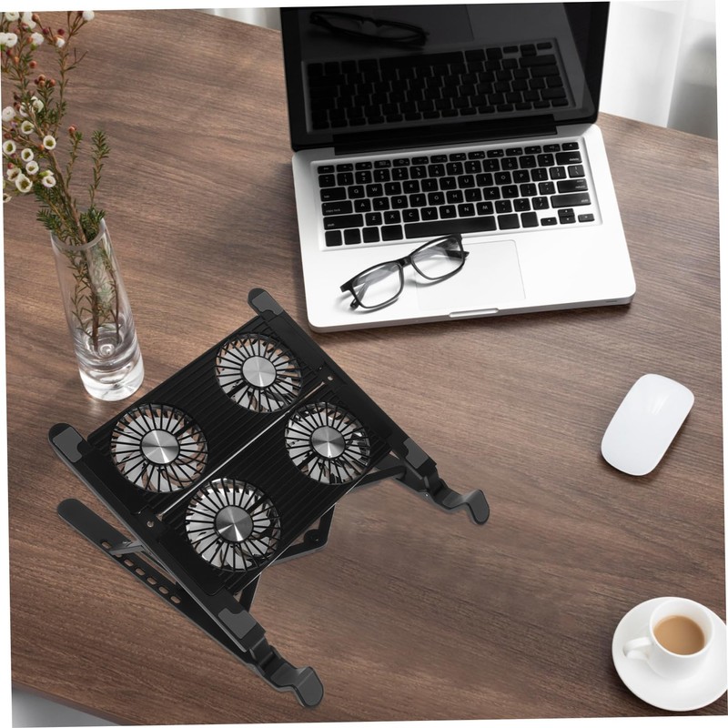 KICHOUSE 1 Set Adjustable Laptop Cooling Stand with USB Interface