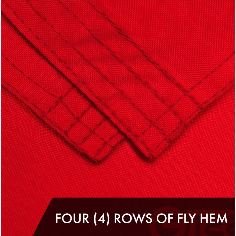 G128 Pirate Jolly Roger Swords Red Flag 1x1.5 Ft Embroidered