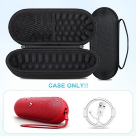 BOVKE Carrying Case for Beats Pill 2024 Portable Bluetooth Speaker, Protective Travel Case with Foam Padding and Mesh Pocket for New Beats Pill Accessories, Black
