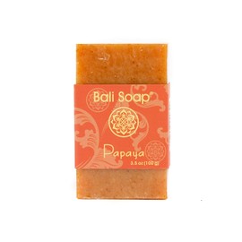 Bali Soap - Papaya Natural Soap Bar, Face or Body Soap Best for All Skin Types, For Women, Men & Teens, Pack of 3, 3.5 Oz each