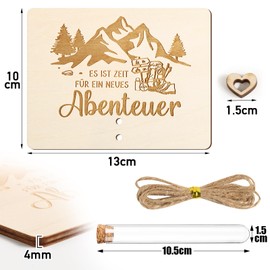 BOFUNX Adventure Money Gifts Wooden Packaging with Test Tubes Funny Hiking Mountains Gift Money Packaging for Hikers Mountaineers