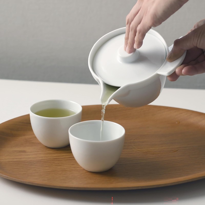 Oda Pottery Sparrow Tea Ceremony, 7.5 Teacup (White) (3), Made