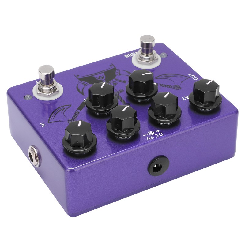 Guitar Effect Pedal Reverb Digital Delay 2 in 1 True