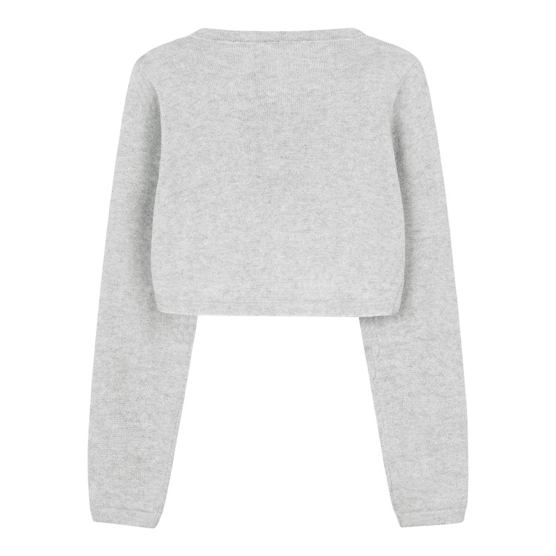 Bolerose Niñas Largo Manga Brillo Chaqueta Torera Chaquetilla (Plata, 9-10