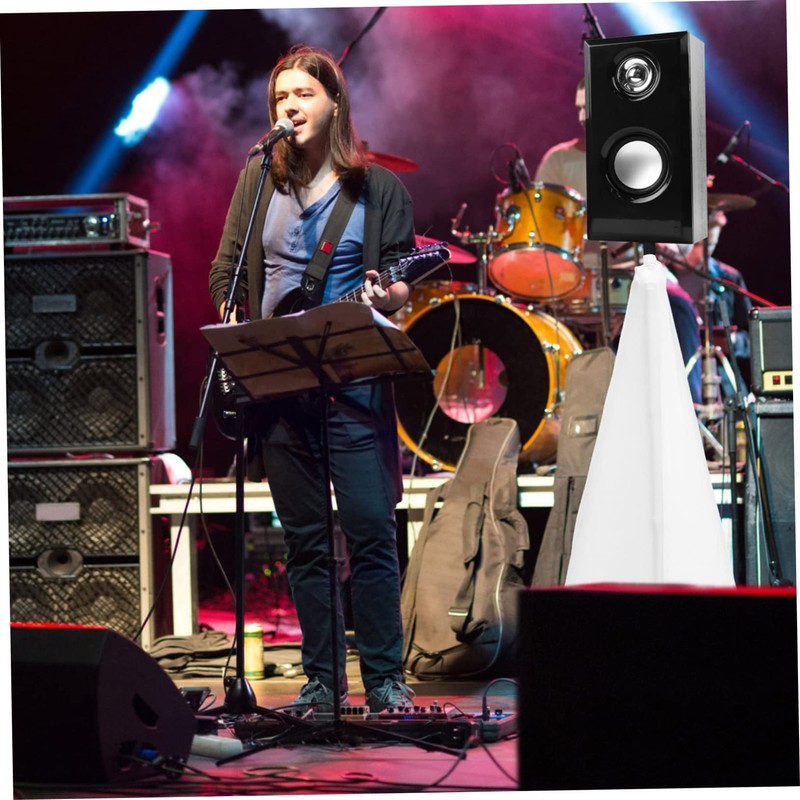 KICHOUSE 2pcs Speaker Stand Covers White Reusable Speaker Holder Stage