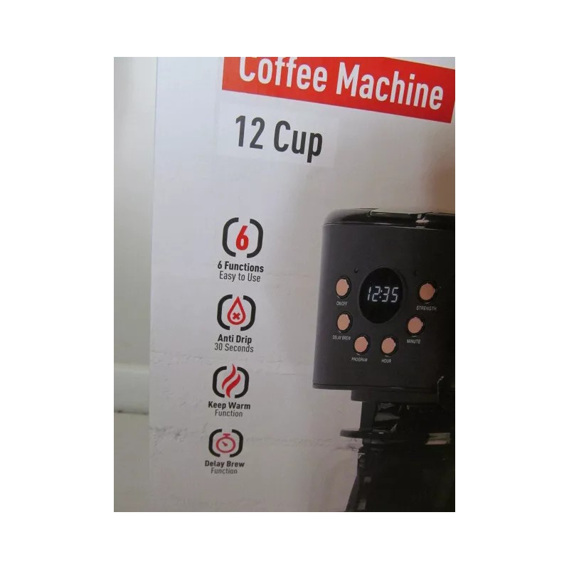 Haden 12 Cup Programmable Coffee Machine 75075, Black