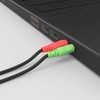Mic + Audio Splitter for Computer 3.5mm Female to 2