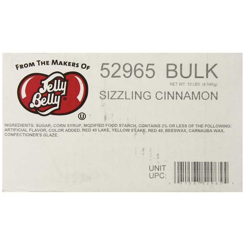 Jelly Belly Sizzling Cinnamon Jelly Beans, 10-Pound Box