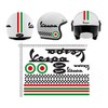GamesMonkey Black Stripes Italia Helmet Sticker Set Vinyl Glossy