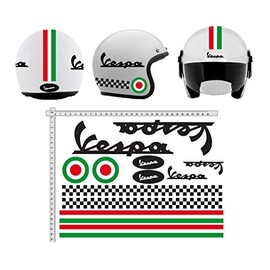 GamesMonkey Black Stripes Italia Helmet Sticker Set Vinyl Glossy