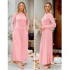 ZESICA Women's Long Sleeve Fall Maxi Dress 2025 Crewneck Knit