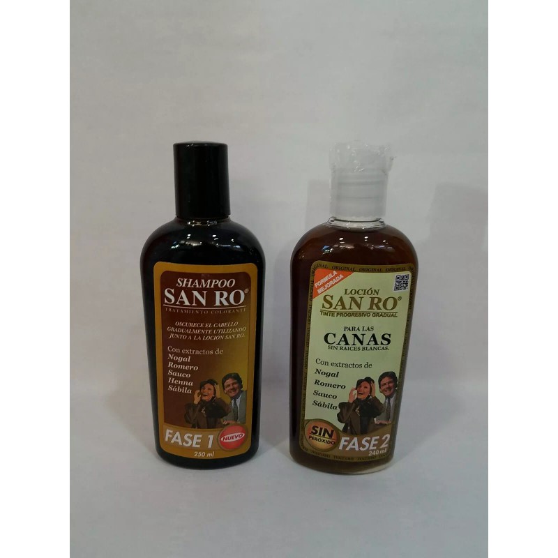 SAN RO Gray Hair Shampoo & Hair Lotion Coloring Treatment
