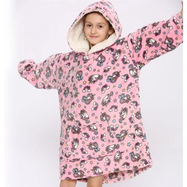 A2Z 4 Kids Girls Boys Oversized Hoodie Snuggle Blanket Super Soft Warm Fleece Kangaroo Pocket