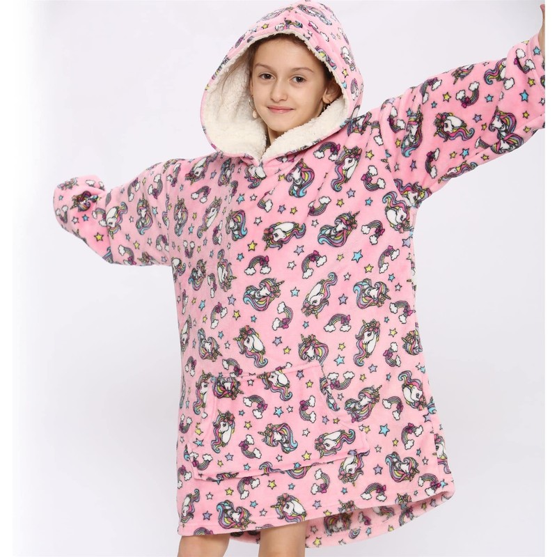 A2Z 4 Kids Girls Boys Oversized Hoodie Snuggle Blanket Super