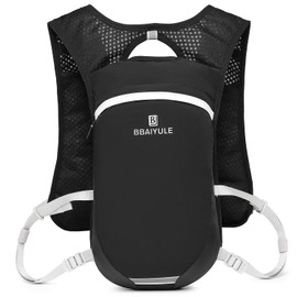 Laufweste, Rucksack, Trinkweste, Rucksack, Laufrucksack, leichter Trinkrucksack, funktionelles Laufen mit 2 l Wasserblase und 470 ml weicher Flasche, leichter Wasserrucksack