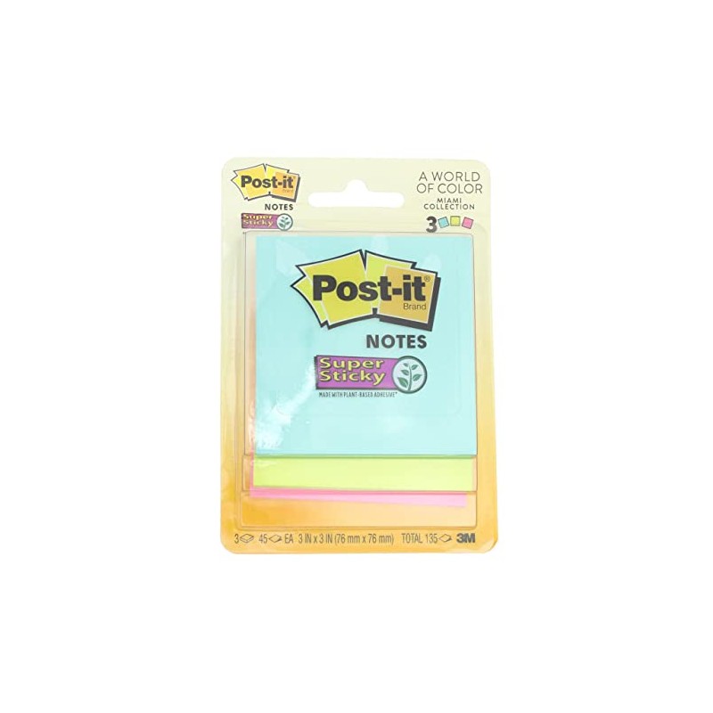 Post-it (R) Super Sticky Notes, 3 in. x 3 in,