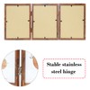 TOFOREVO 5x7 Triple Picture Frame Rustic Brown Wooden Hinged Beveled