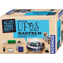 Kosmos 604127 AllesKönnerKiste UFOs basteln, DIY-Bastelset für Mädchen und Jungen ab 8 Jahren, Geschenk-Set für den Kindergeburtstag, Basteln für Kinder, Aliens