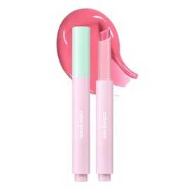 COLORGRAM Fruity Glass Stick 01 ENDEARING FIG | Long-Lasting Juicy Lip Tint with Radiant, Glossy Finish | Melting Syrupy Texture for Vibrant, Hydrated Lips | Non-Sticky Shine