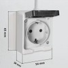 Miratic Surface-Mounted Socket IP54 - Wet Room Socket with Switch,