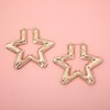 Large Bamboo Joint Hoop Earrings - Hollow Out Hoops with