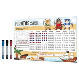 A4 21 x 30 cm Magnetic Reward Board for Kids - Promotes Good Behavior of Children - Improved Material - 100% Erasable - Anti Dirt