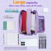 Euqvunn Pencil Case, Large Capacity Pen Case with 3 Compartments,