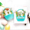 Bow Bunny Basket Metal Die Cuts,Flower Leaf Rabbit Leaf Basket