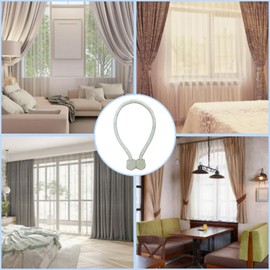 Nutabevr Pack of 4 Beige Strong Magnetic Curtain Tiebacks Curtains, Curtains Holder with Magnets, Holdbacks Curtain Clips, for Curtain Clips, Curtains Home, Office, Home Decoration