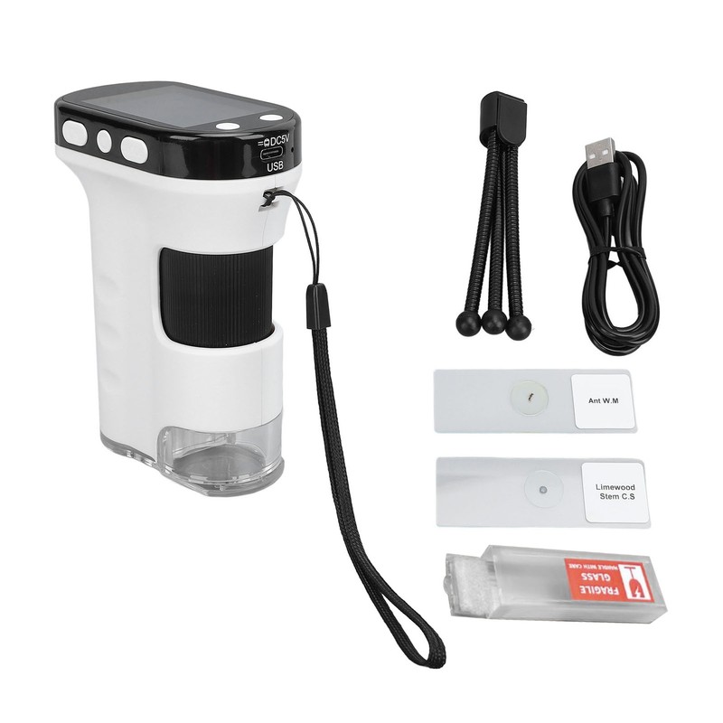 Handheld Digital Microscope 1000x Magnification Adjustable LED Light 2.4inch Screen