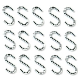 Merriway BH04903 (50 Pcs) Kitchen S-Hook Steel BZP 25mm 2.4mm Gauge - Pack of 50 Pieces