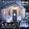 oopswow Icicle Lights Outdoor Decorations 300 LED 33ft 8 Modes