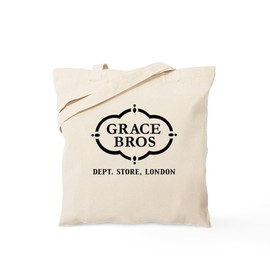CafePress Grace Brothers Tote Bag Natural Canvas Tote Bag, Reusable Shopping Bag