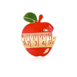 Nutrition Apple Enamel Brooch,Creative Medical Pin Jewelry for Nutritionist Doctor Backpack Lapel Badge Accessories