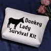 Donkey Lady Survival Kit Makeup Bag Donkey Lover Gift Cute