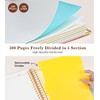 Hardcover Large Spiral Notebook 8.5" x 11" with Removable Dividers