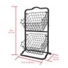 Oceanstar 2-Tier Storage Kitchen Wire Basket Stand, Black - 2FB1927