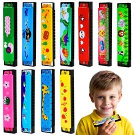 UPINS Harmonica,16 Holes Cartoon Musical Instrument,Beginners Harmonica for Musical Party for Music Class(12 Styles)