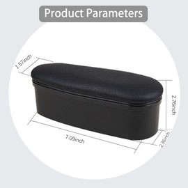 Adjustable Car Armrest, Armrest Extender for Car Center Console, Car Door Elbow Rest with Storage Box, Car Door Armrest Support Pads, Soft Padded Auto Armrest Support Cushion for Driver (Black)