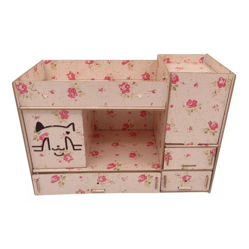 Gomar Organizador De Maquillaje Cosméticos Diseño Floreado