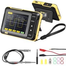 Oscilloscope DSO152, Handheld Digital Oscilloscope Kit, Portable Automotive Oscilloscope with 200KHz Bandwidth, 2.5MS/s High Sampling Rate, Auto/Normal/Single Trigger Function, PWM Output